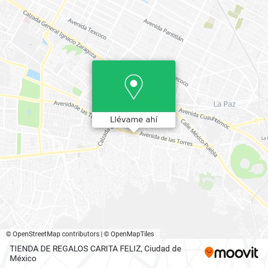 Mapa de TIENDA DE REGALOS CARITA FELIZ