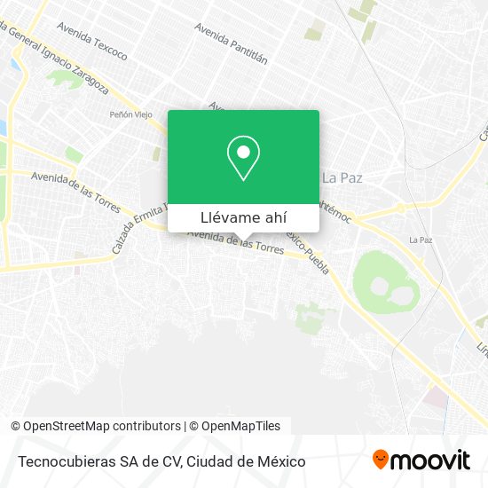 Mapa de Tecnocubieras SA de CV