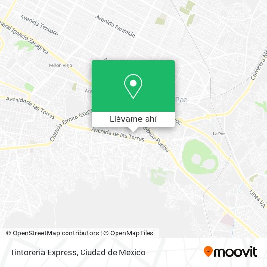 Mapa de Tintoreria Express