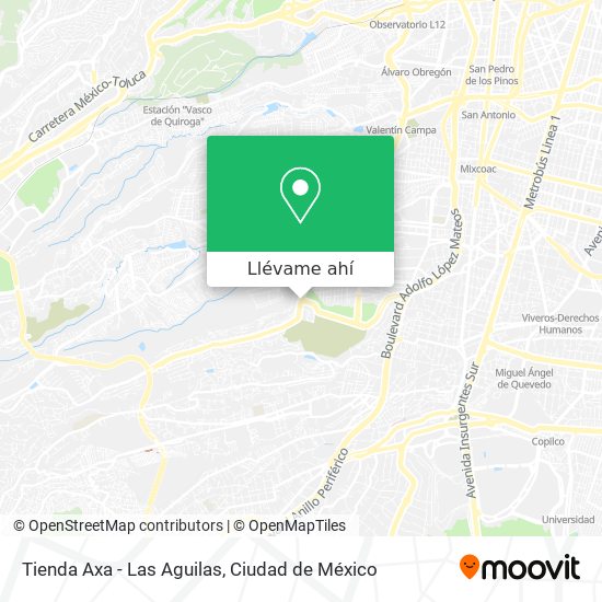 Mapa de Tienda Axa - Las Aguilas