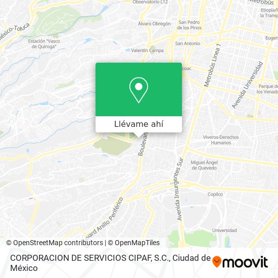 Mapa de CORPORACION DE SERVICIOS CIPAF, S.C.