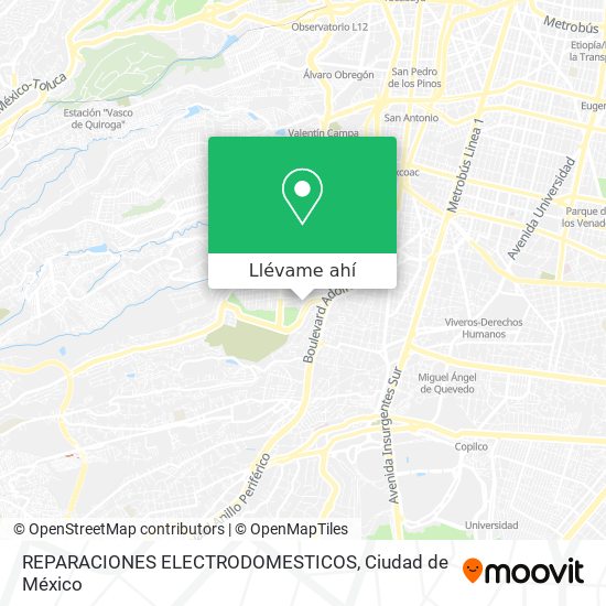 Mapa de REPARACIONES ELECTRODOMESTICOS