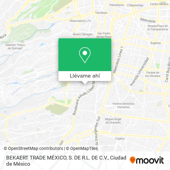 Mapa de BEKAERT TRADE MÉXICO, S. DE R.L. DE C.V.