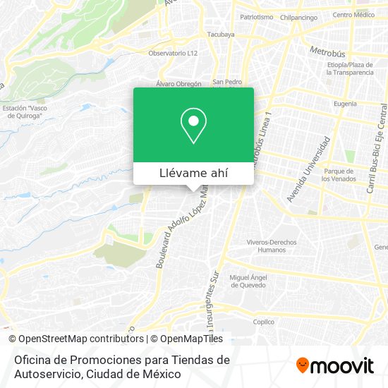 Mapa de Oficina de Promociones para Tiendas de Autoservicio