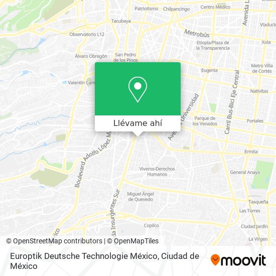 Mapa de Europtik Deutsche Technologie México