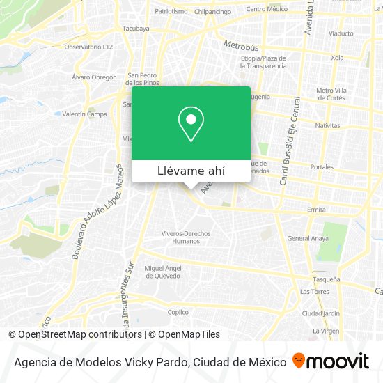 Mapa de Agencia de Modelos Vicky Pardo