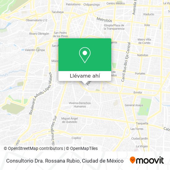 Mapa de Consultorio Dra. Rossana Rubio