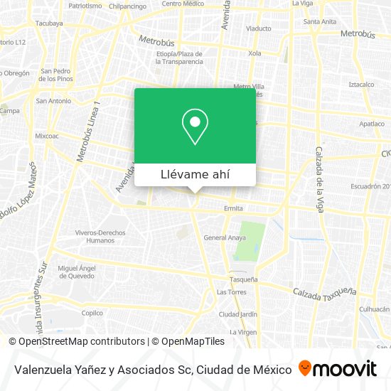 Mapa de Valenzuela Yañez y Asociados Sc