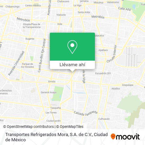 Mapa de Transportes Refrigerados Mora, S.A. de C.V.