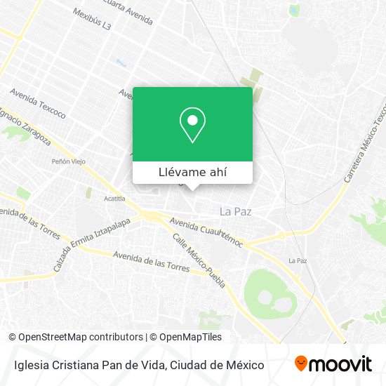 Mapa de Iglesia Cristiana Pan de Vida