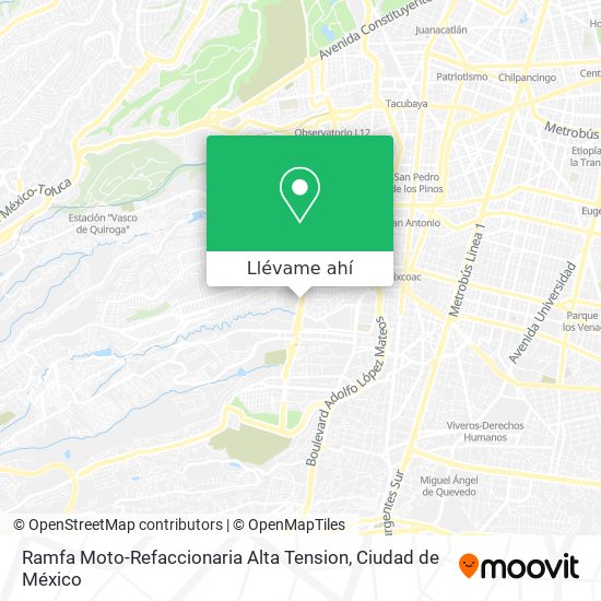 Mapa de Ramfa Moto-Refaccionaria Alta Tension
