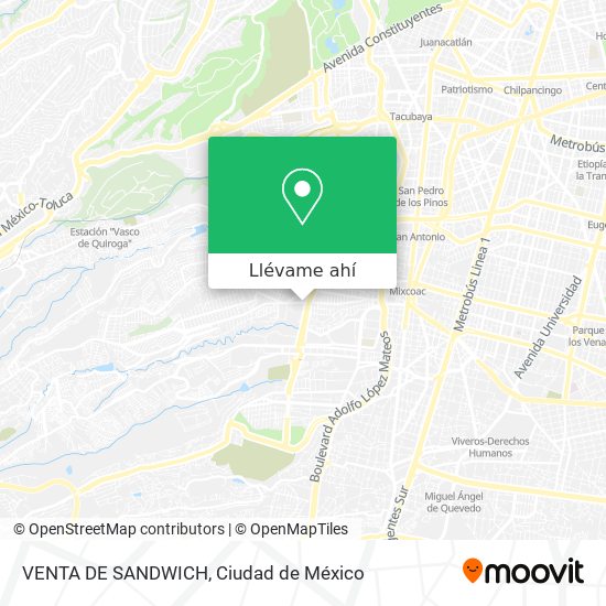 Mapa de VENTA DE SANDWICH