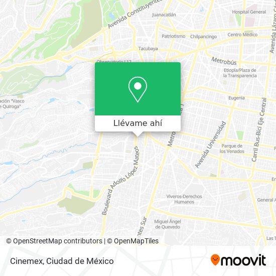 Mapa de Cinemex