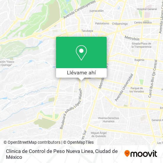 Mapa de Clinica de Control de Peso Nueva Linea