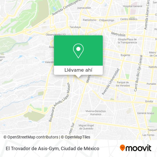 Mapa de El Trovador de Asis-Gym