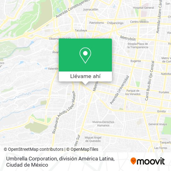 Mapa de Umbrella Corporation, división América Latina