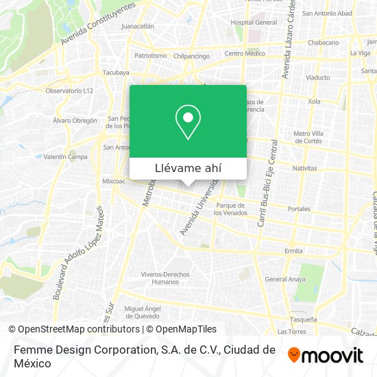 Mapa de Femme Design Corporation, S.A. de C.V.