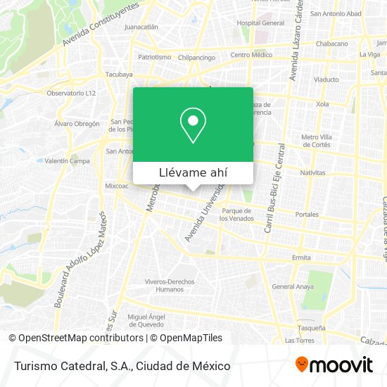 Mapa de Turismo Catedral, S.A.