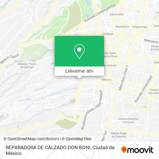 Mapa de REPARADORA DE CALZADO DON BONI