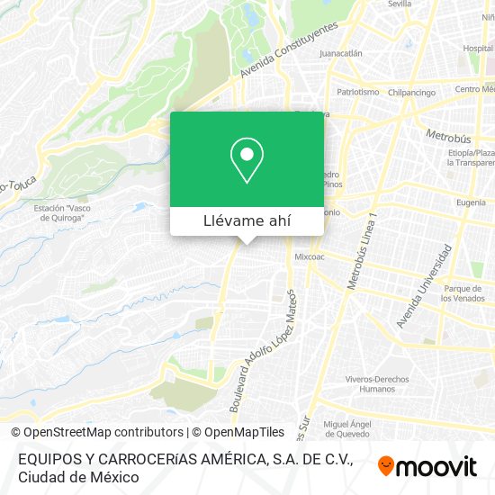 Mapa de EQUIPOS Y CARROCERíAS AMÉRICA, S.A. DE C.V.
