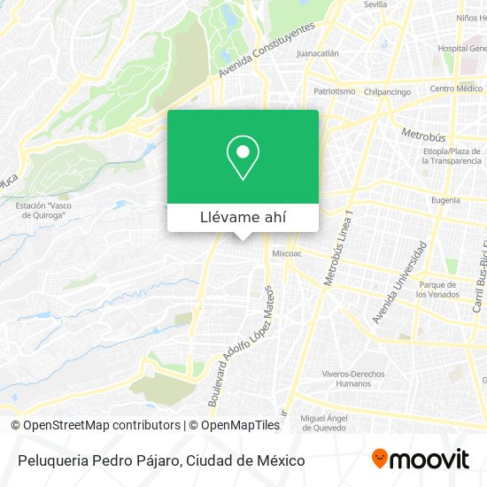 Mapa de Peluqueria Pedro Pájaro