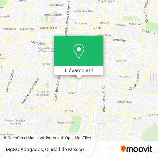 Mapa de Mg&C Abogados