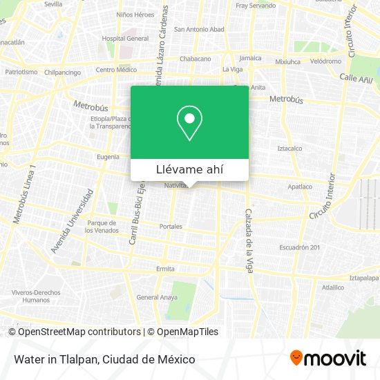 Mapa de Water in Tlalpan