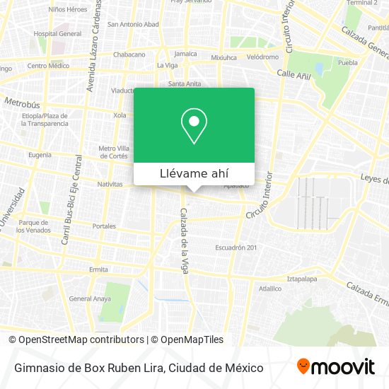 Mapa de Gimnasio de Box Ruben Lira