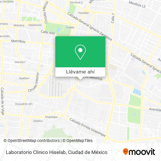 Mapa de Laboratorio Clinico Hiselab