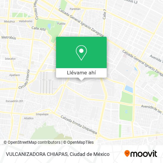 Mapa de VULCANIZADORA CHIAPAS