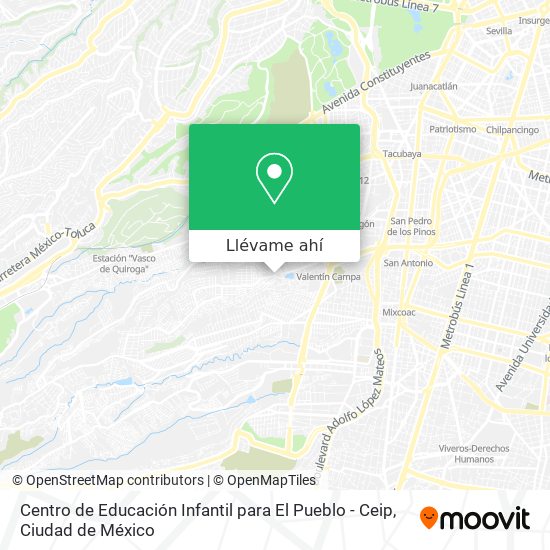 Mapa de Centro de Educación Infantil para El Pueblo - Ceip