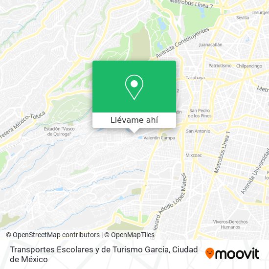 Mapa de Transportes Escolares y de Turismo Garcia