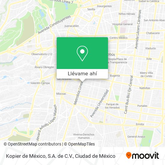 Mapa de Kopier de México, S.A. de C.V.