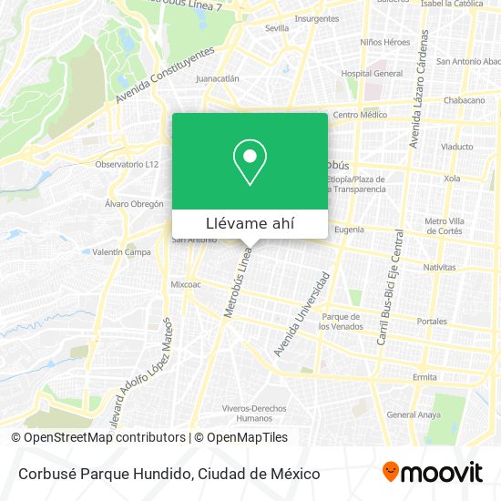 Mapa de Corbusé Parque Hundido