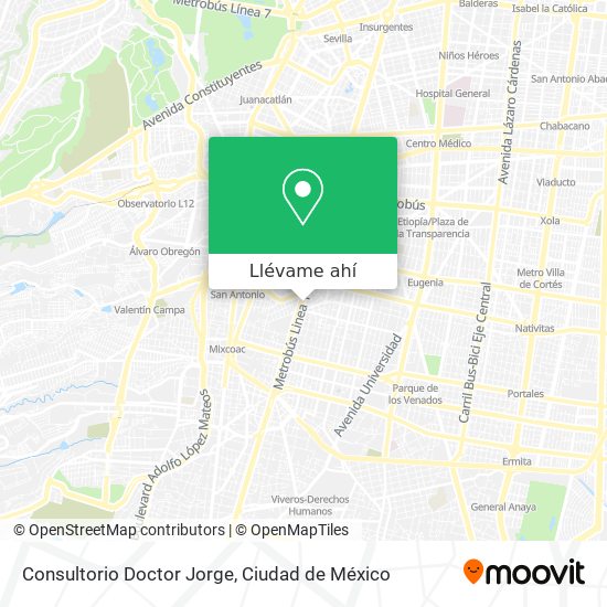 Mapa de Consultorio Doctor Jorge