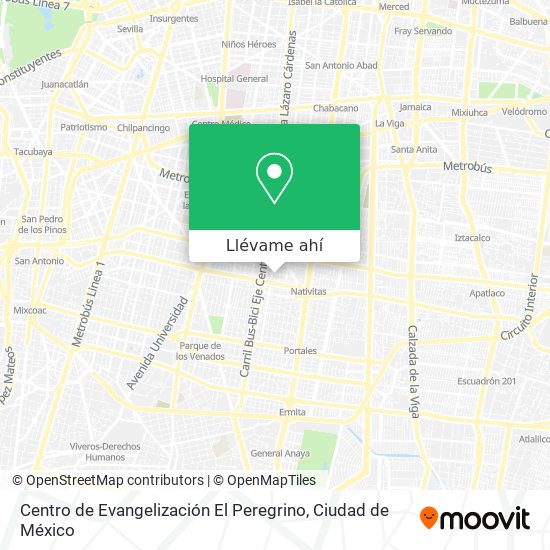 Mapa de Centro de Evangelización El Peregrino