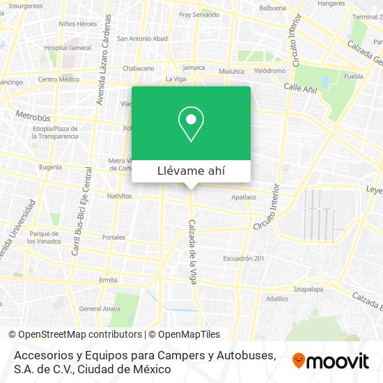 Mapa de Accesorios y Equipos para Campers y Autobuses, S.A. de C.V.