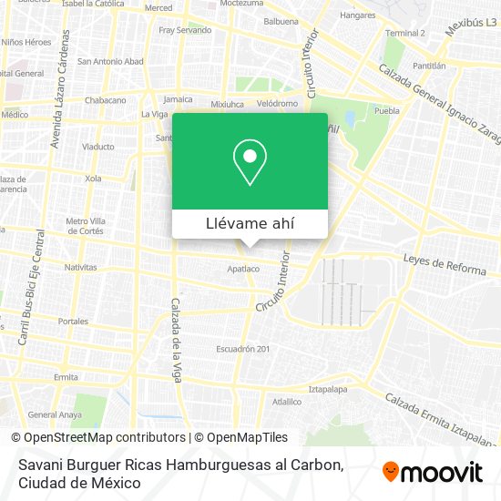 Mapa de Savani Burguer Ricas Hamburguesas al Carbon