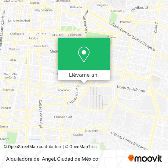 Mapa de Alquiladora del Angel