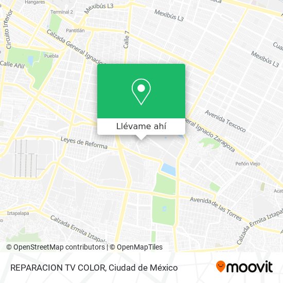 Mapa de REPARACION TV COLOR