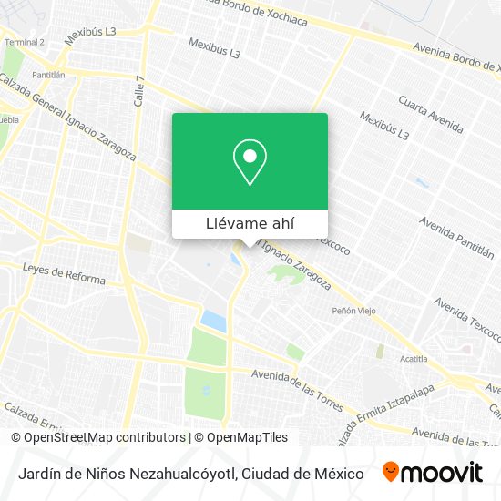 Mapa de Jardín de Niños Nezahualcóyotl