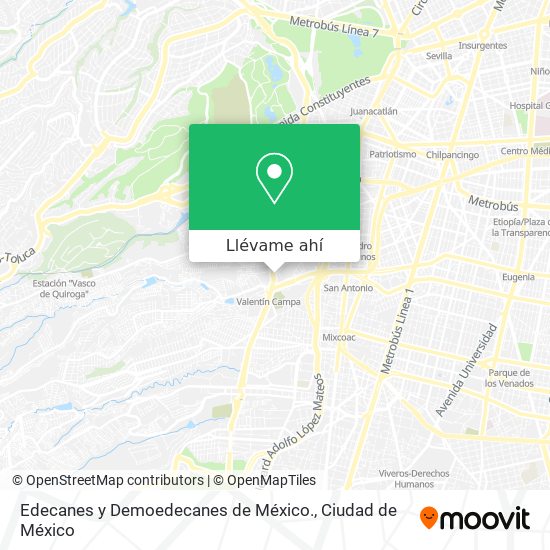 Mapa de Edecanes y Demoedecanes de México.