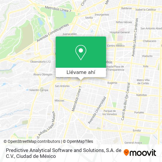 Mapa de Predictive Analytical Software and Solutions, S.A. de C.V.