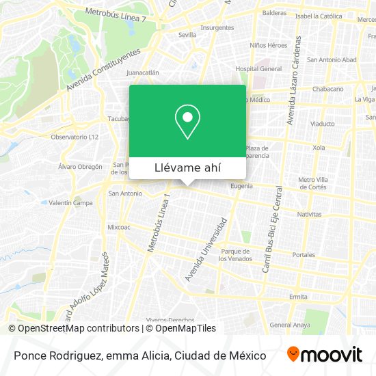 Mapa de Ponce Rodriguez, emma Alicia