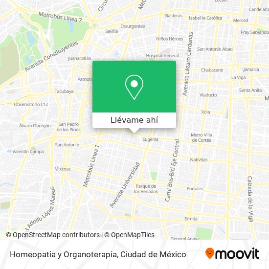 Mapa de Homeopatia y Organoterapia