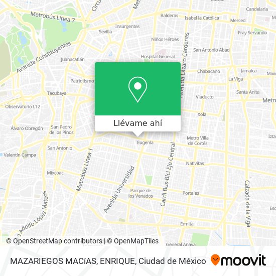 Mapa de MAZARIEGOS MACíAS, ENRIQUE