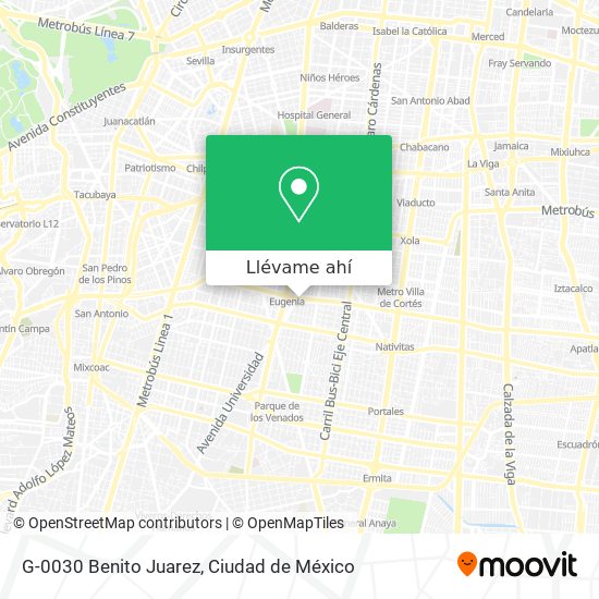 Mapa de G-0030 Benito Juarez