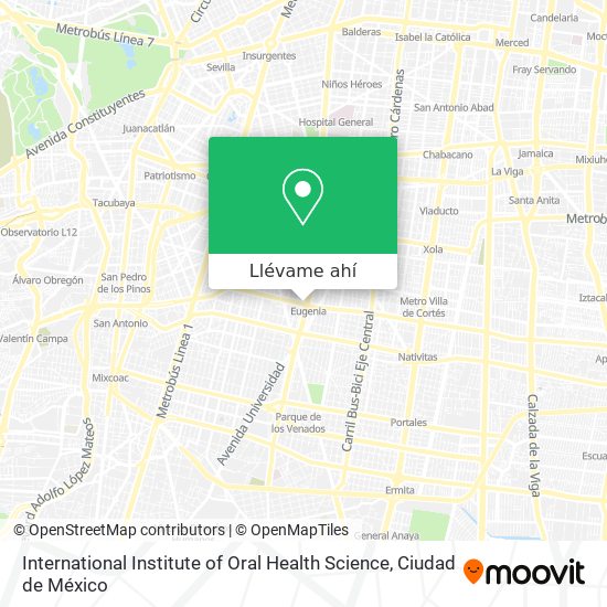 Mapa de International Institute of Oral Health Science