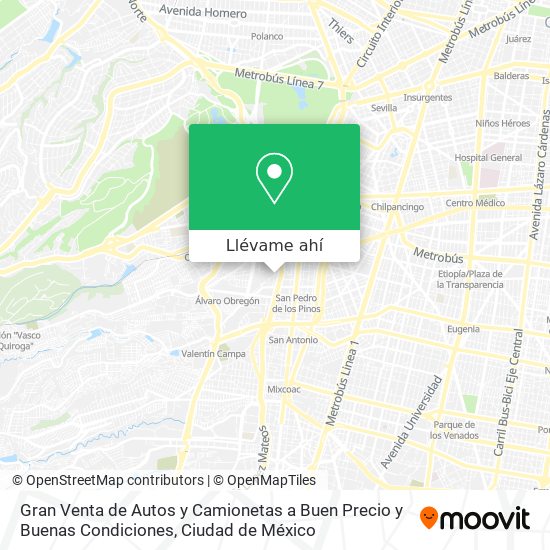 Mapa de Gran Venta de Autos y Camionetas a Buen Precio y Buenas Condiciones