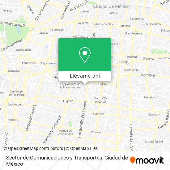 Mapa de Sector de Comunicaciones y Transportes